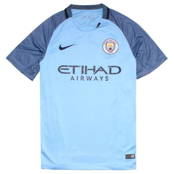 Camisetas Manchester City Primera equipo Retro 2016 2017 Azul